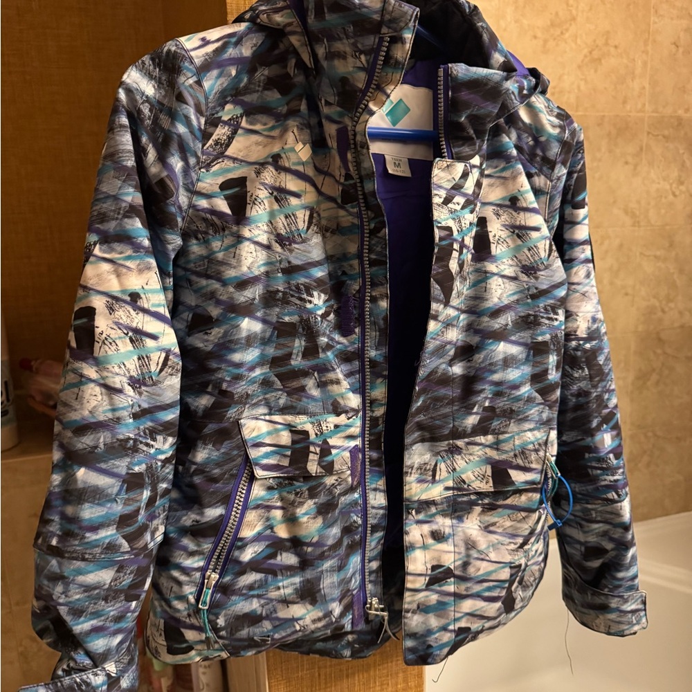 Obermeyer Purple and Blue Jacket Teen Size M (10-12) in good condition